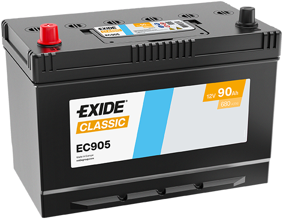 Baterie auto 90ah 680a 12v EXIDE EC905