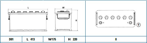 Baterie camion 100ah 680a 12v EXIDE EG1008