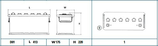 Baterie camion 110ah 800a 12v EXIDE EG1109