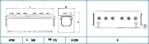Baterie camion 140ah 900a 12v EXIDE EG1402