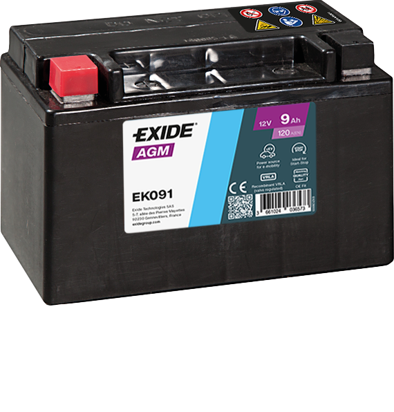 Baterie auxiliara 9ah 120a 12v EXIDE EK091