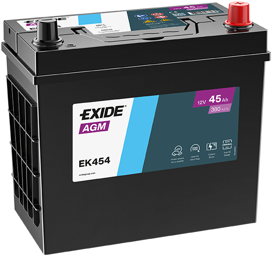 Baterie auto AGM 45ah 380a 12v EXIDE EK454