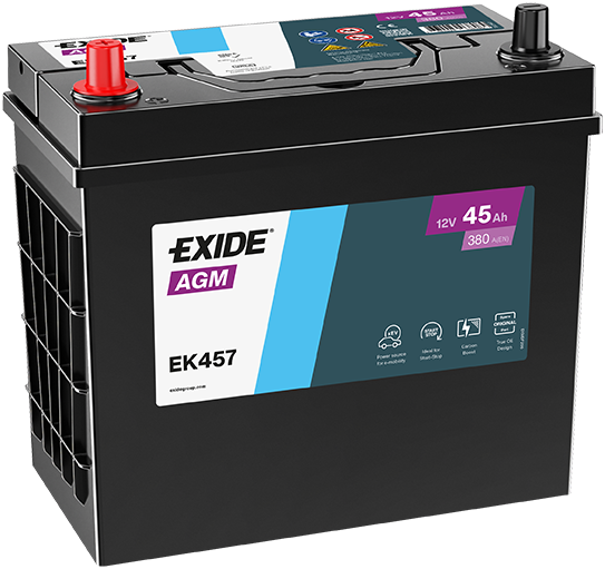 Baterie auto AGM 45ah 380a 12v EXIDE EK457