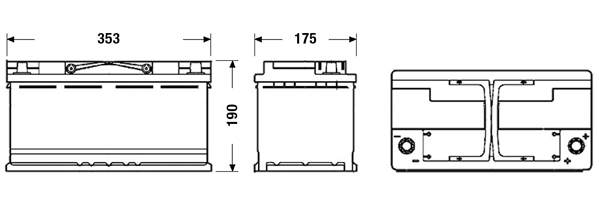 Baterie auto 100ah 850a 12v EXIDE EL1000