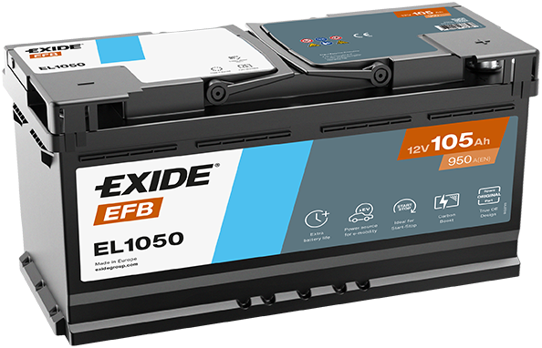 Baterie auto EFB 105ah 950a 12v EXIDE EL1050