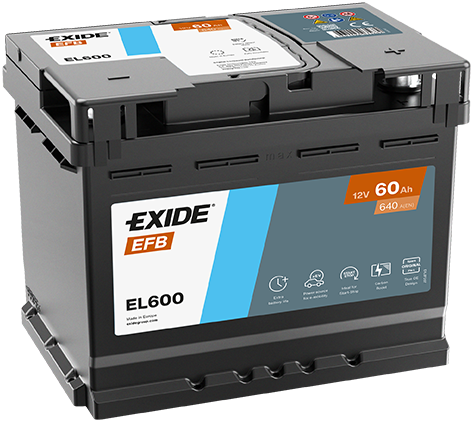 Baterie auto 60ah 640a 12v EXIDE EL600