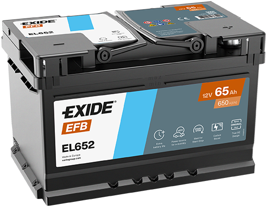 Baterie auto EFB 65ah 650a 12v EXIDE EL652