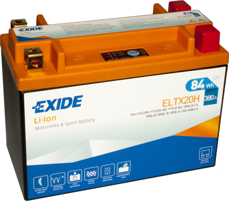 Baterie moto 7ah 380a 12v EXIDE ELTX20H