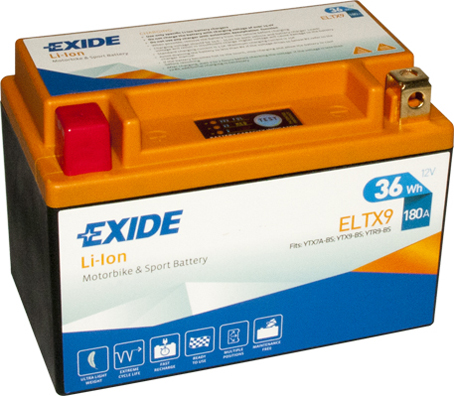 Baterie moto 3ah 180a 12v EXIDE ELTX9