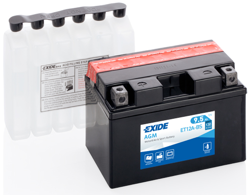 Baterie moto 10ah 130a 12v EXIDE ET12A-BS