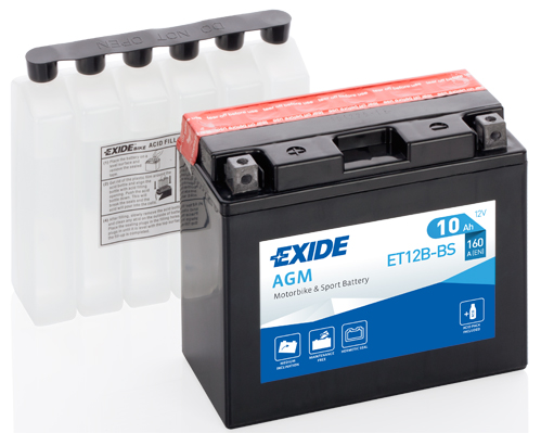 Baterie moto 10ah 160a 12v EXIDE ET12B-BS