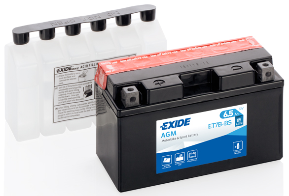 Baterie moto 7ah 85a 12v EXIDE ET7B-BS