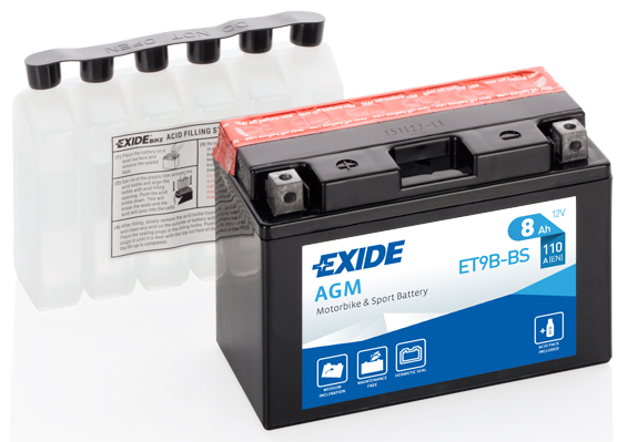 Baterie moto 8ah 110a 12v EXIDE ET9B-BS