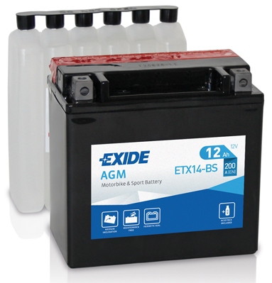 Baterie moto 12ah 200a 12v EXIDE ETX14-BS