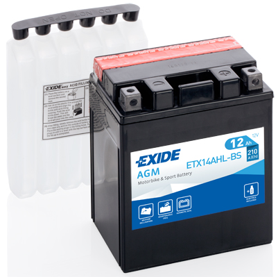 Baterie moto 12ah 210a 12v EXIDE ETX14AHL-BS