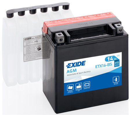 Baterie moto 14ah 215a 12v EXIDE ETX16-BS