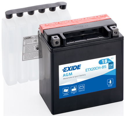 Baterie moto 18ah 230a 12v EXIDE ETX20CH-BS