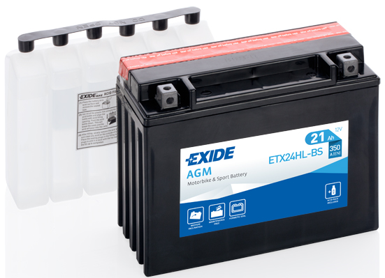 Baterie moto 21ah 350a 12v EXIDE ETX24HL-BS