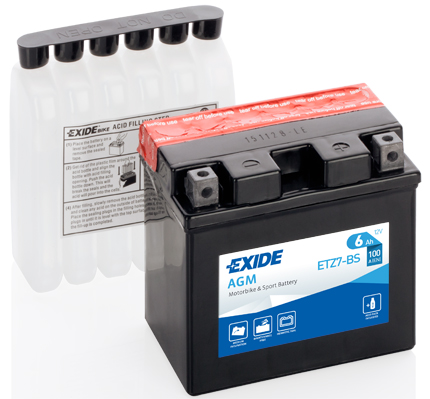 Baterie moto 6ah 100a 12v EXIDE ETZ7-BS