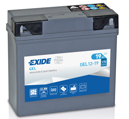 Baterie moto 19ah 170a 12v EXIDE GEL12-19