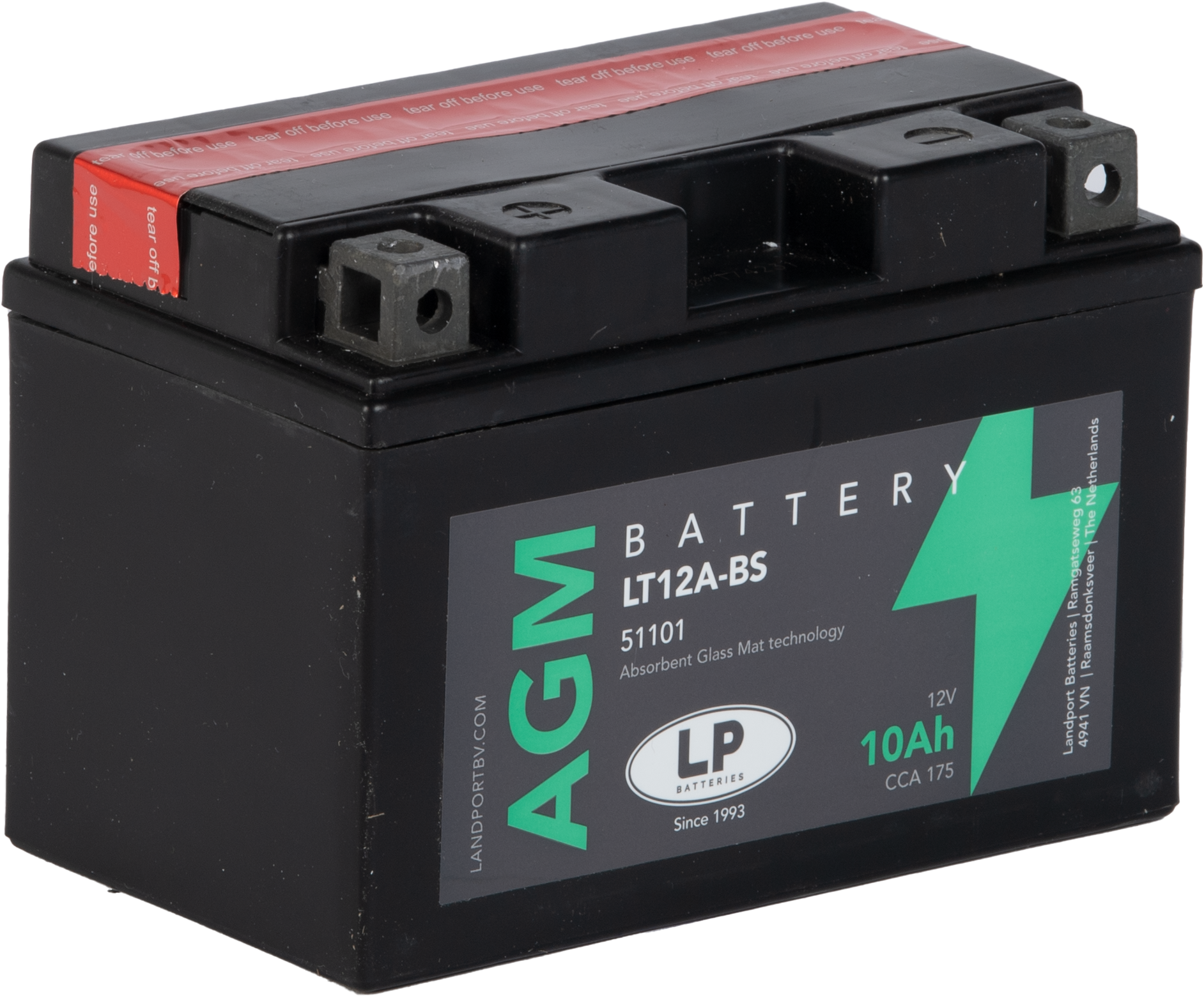 Baterie moto 10ah  12v Landport Batteries MA LT12A-BS