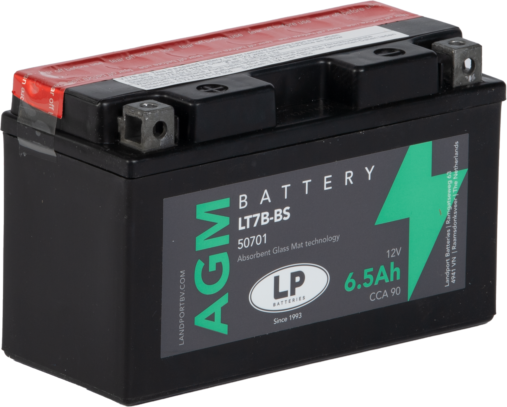 Baterie moto 6,5ah  12v Landport Batteries MA LT7B-BS
