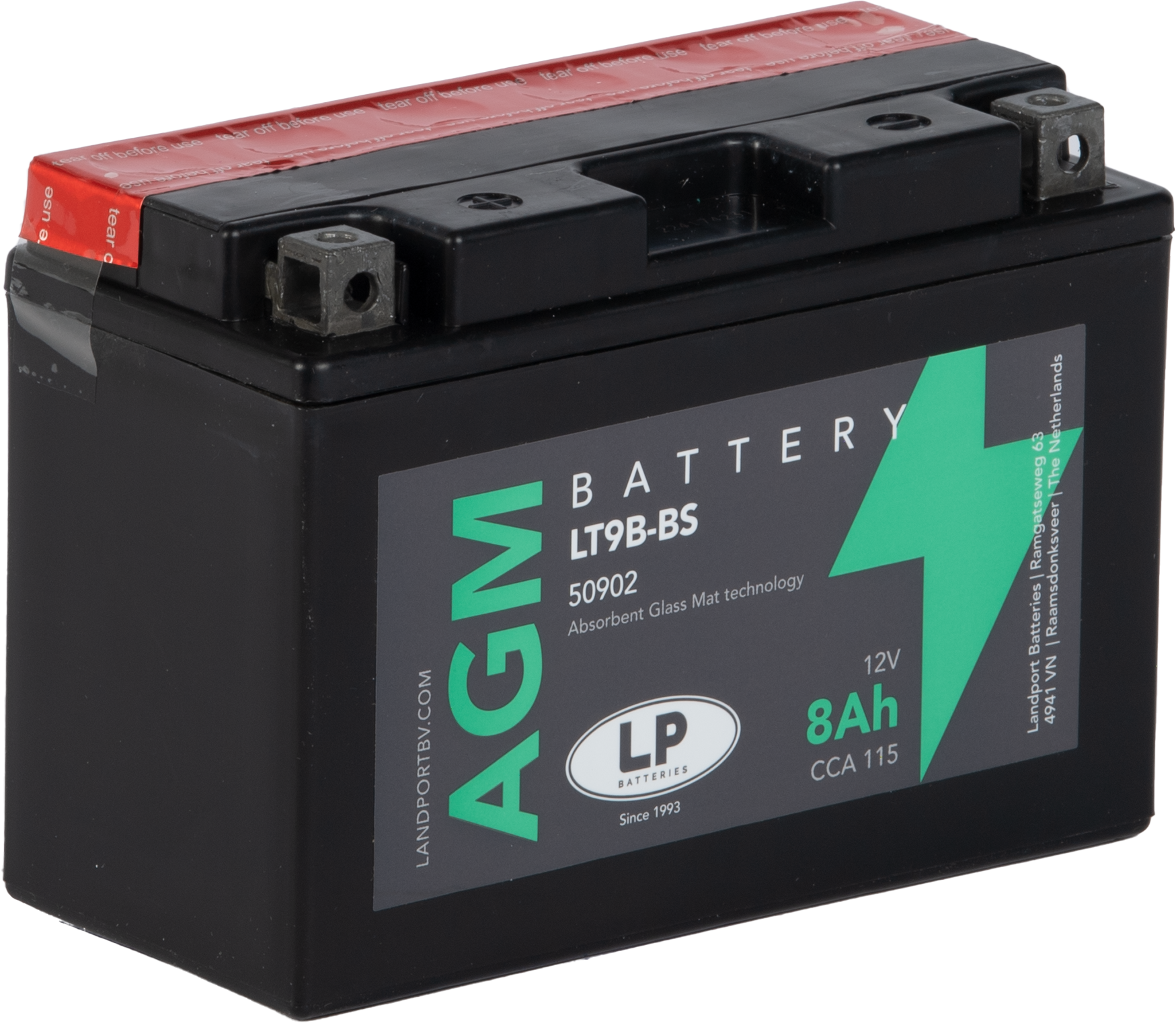 Baterie moto 8ah  12v Landport Batteries MA LT9B-BS