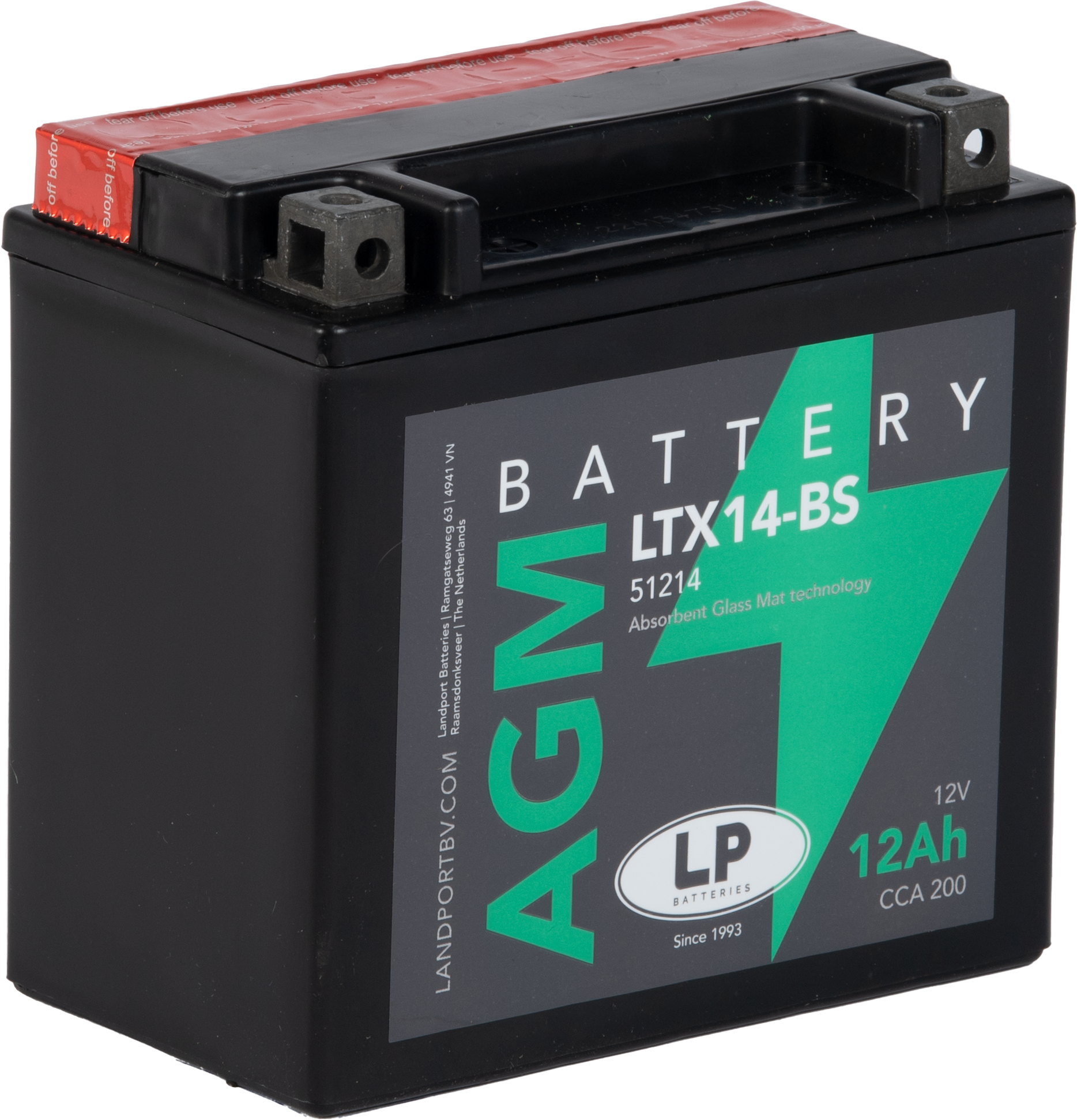 Baterie moto 12ah 190a 12v Landport Batteries MA LTX14-BS