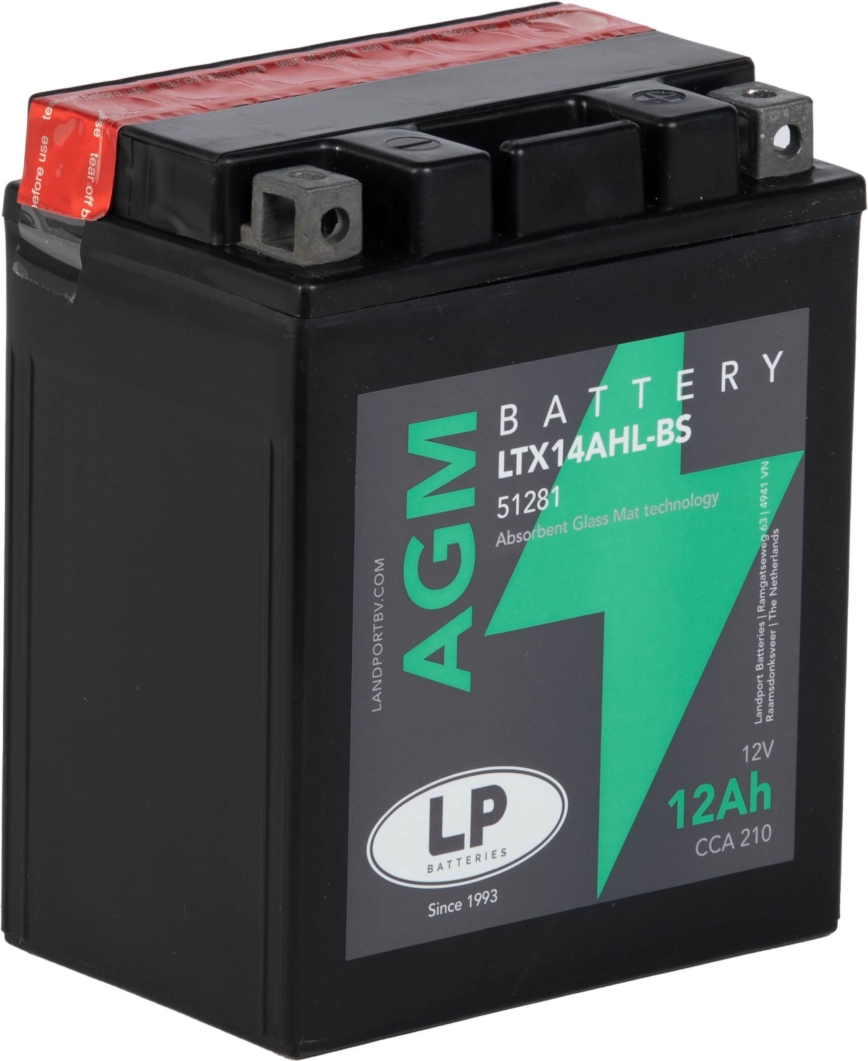 Baterie moto 12ah 200a 12v Landport Batteries MA LTX14AHL-BS