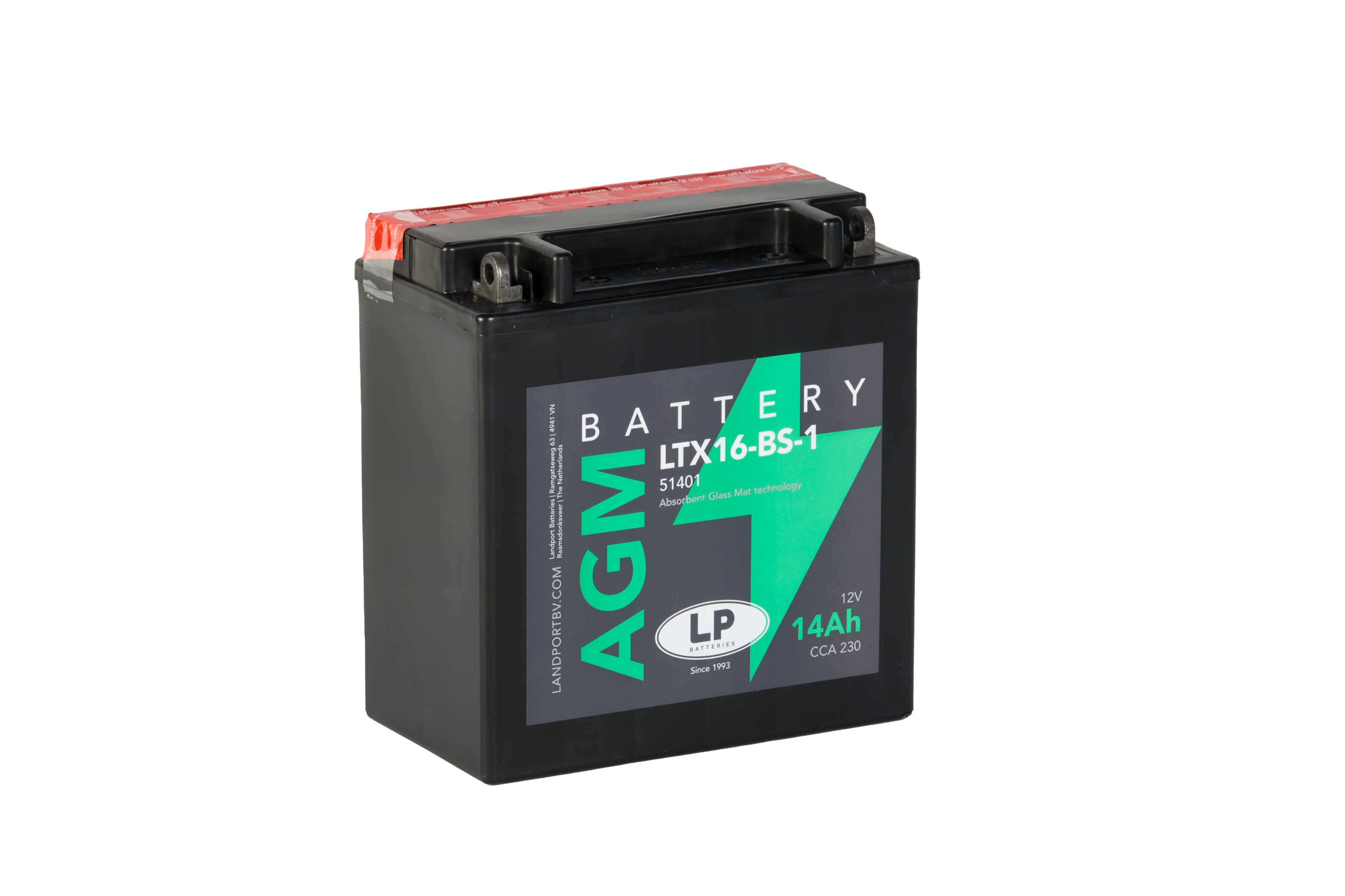 Baterie moto 14ah 220a 12v Landport Batteries MA LTX16-BS-1