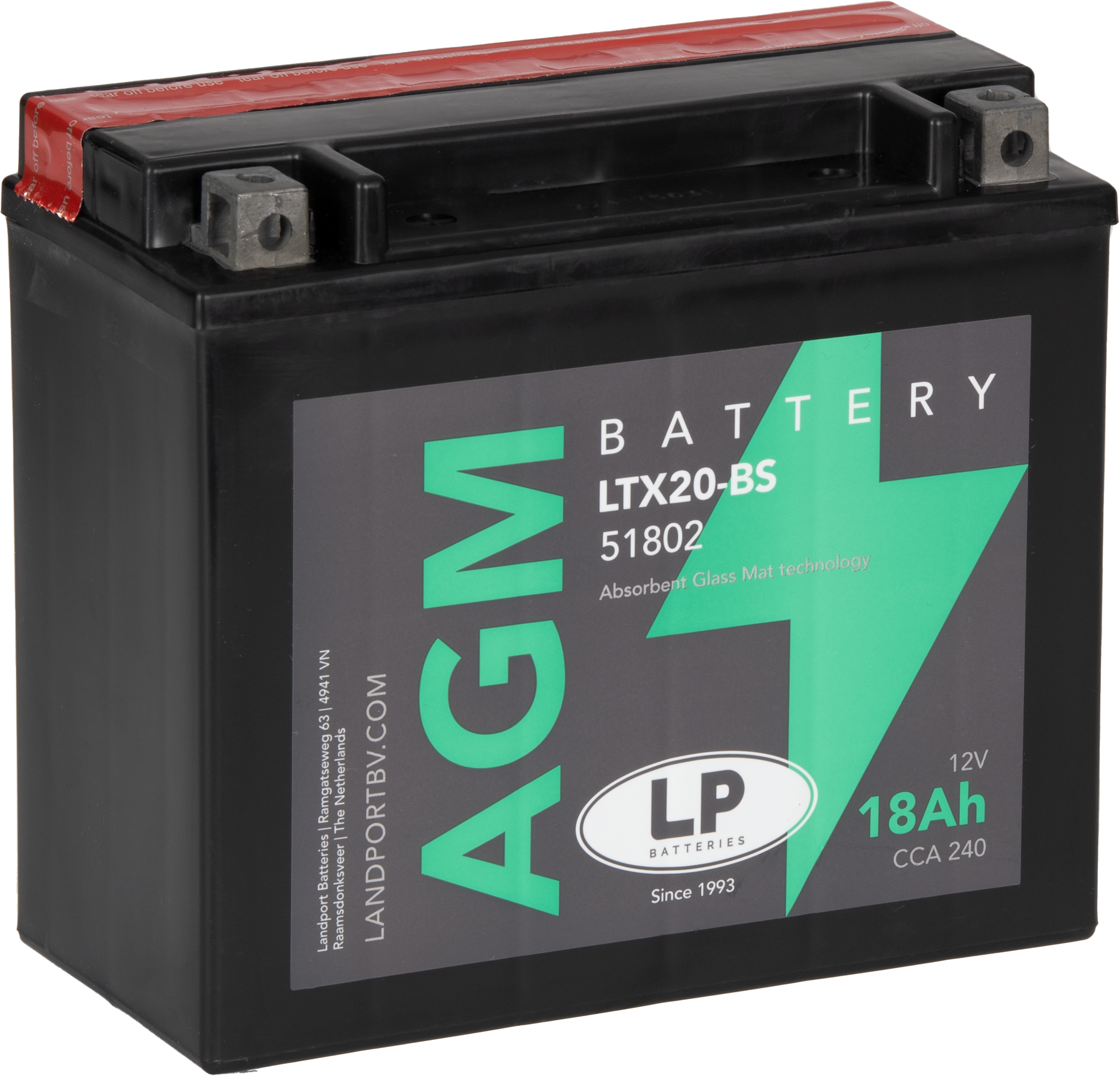 Baterie moto 18ah 250a 12v Landport Batteries MA LTX20-BS