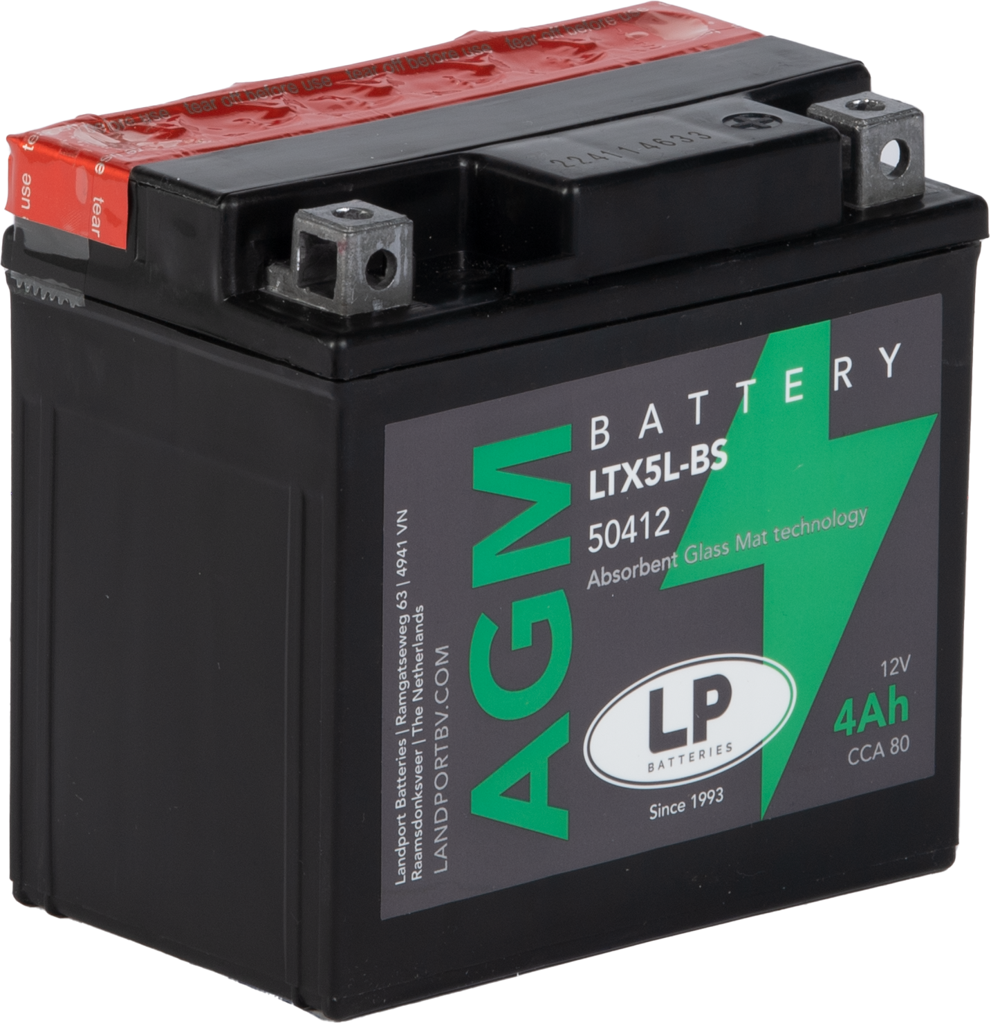 Baterie moto 4ah 50a 12v Landport Batteries MA LTX5L-BS
