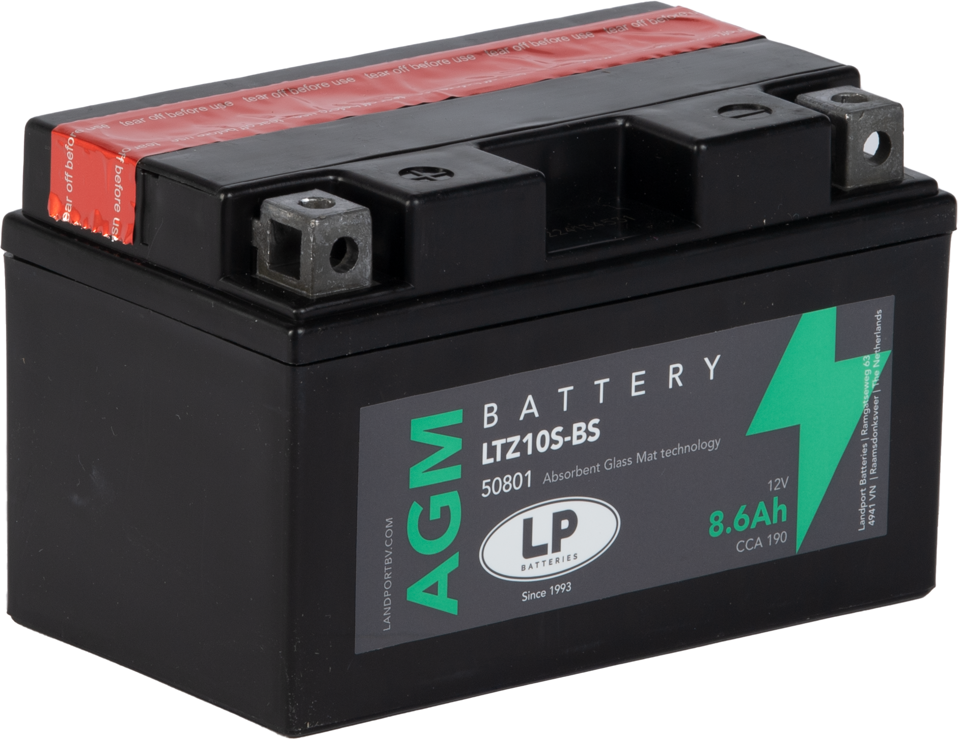 Baterie moto 8,6ah 150a 12v Landport Batteries MA LTZ10S-BS