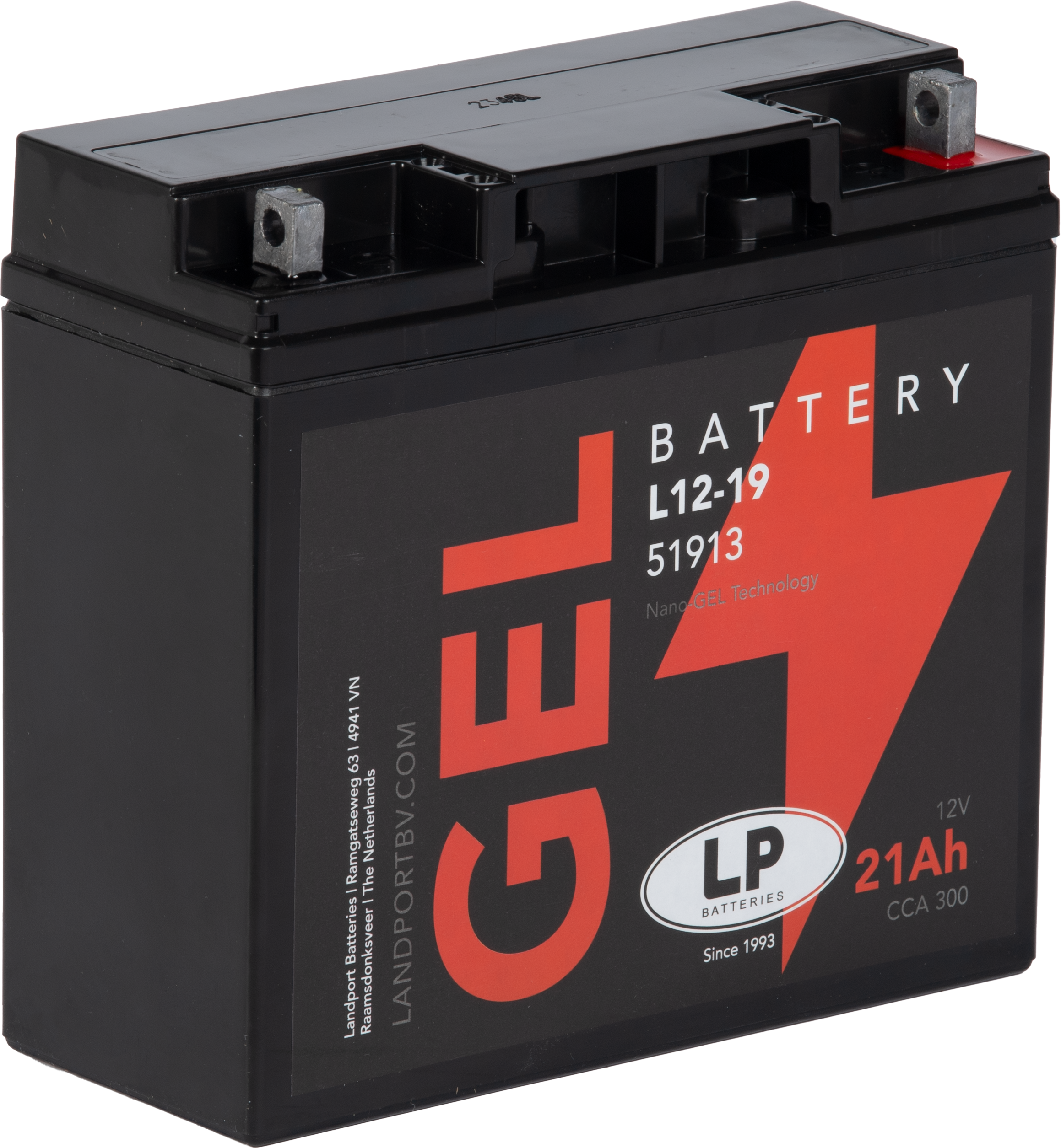 Baterie moto 21ah 230a 12v Landport Batteries MG L12-19