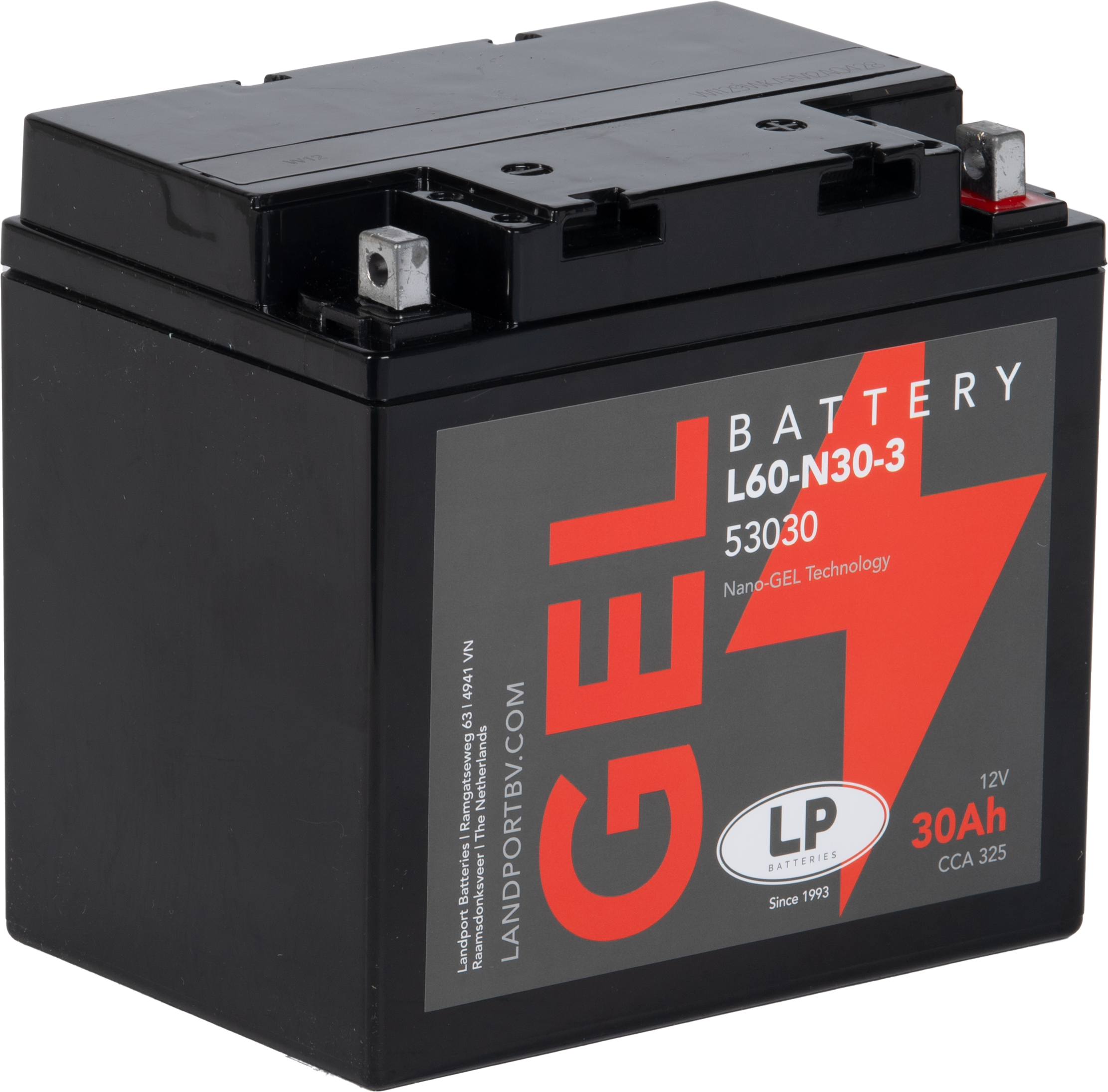 Baterie moto 30ah 325a 12v Landport Batteries MG L60-N30-3