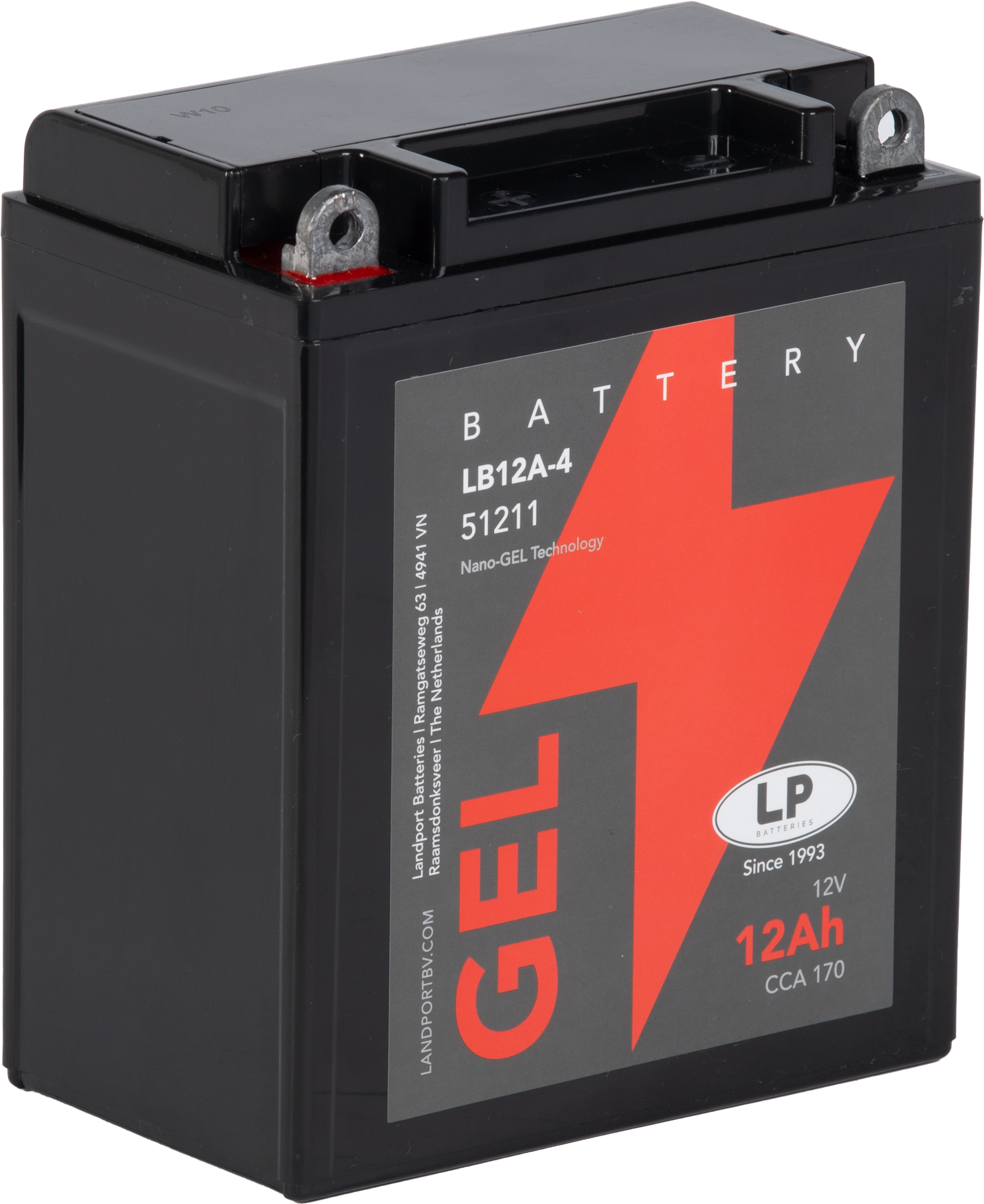 Baterie moto 12ah 120a 12v Landport Batteries MG LB12A-4