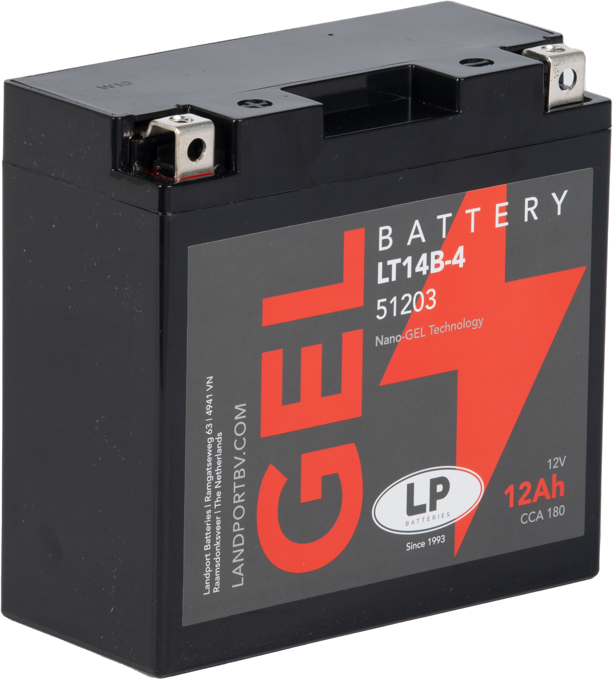 Baterie moto 12ah 190a 12v Landport Batteries MG LT14B-4