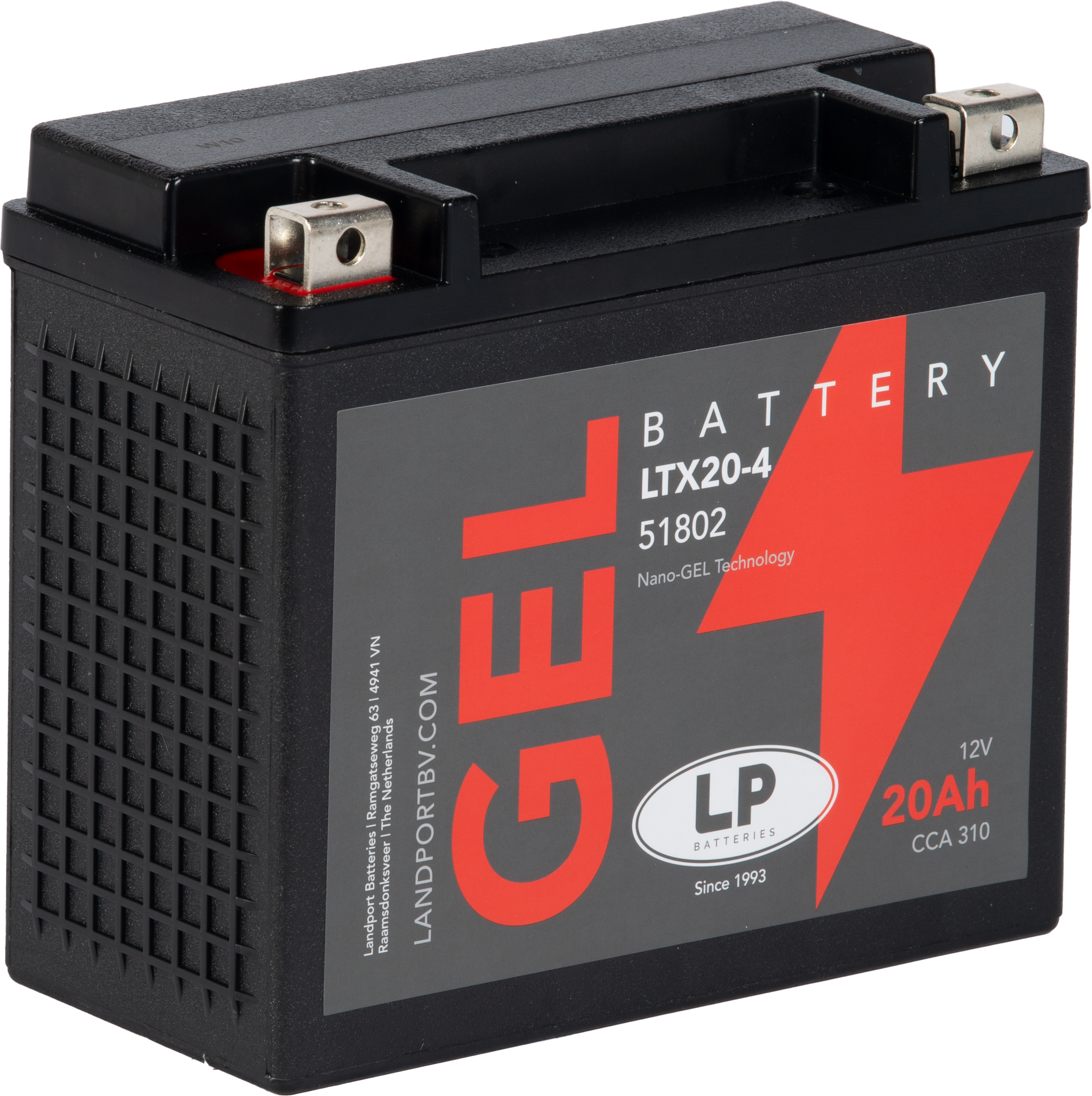 Baterie moto 18ah 250a 12v Landport Batteries MG LTX20-4