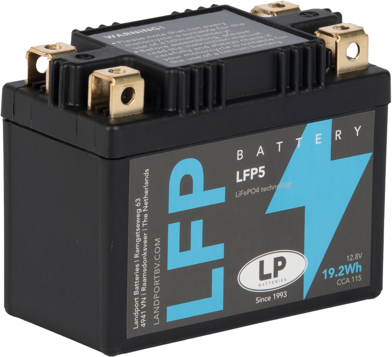 Baterie moto 1,6ah 115a 12v Landport Batteries ML LFP5