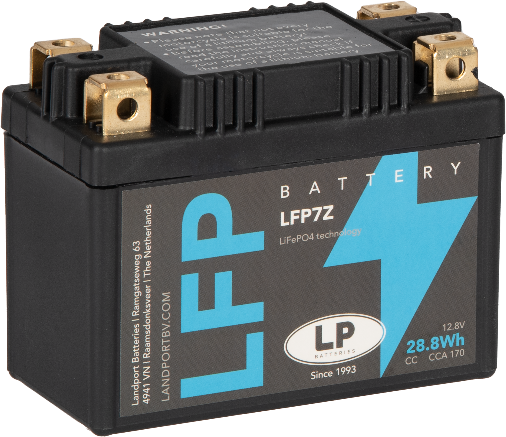 Baterie moto 2,4ah 170a 12v Landport Batteries ML LFP7Z