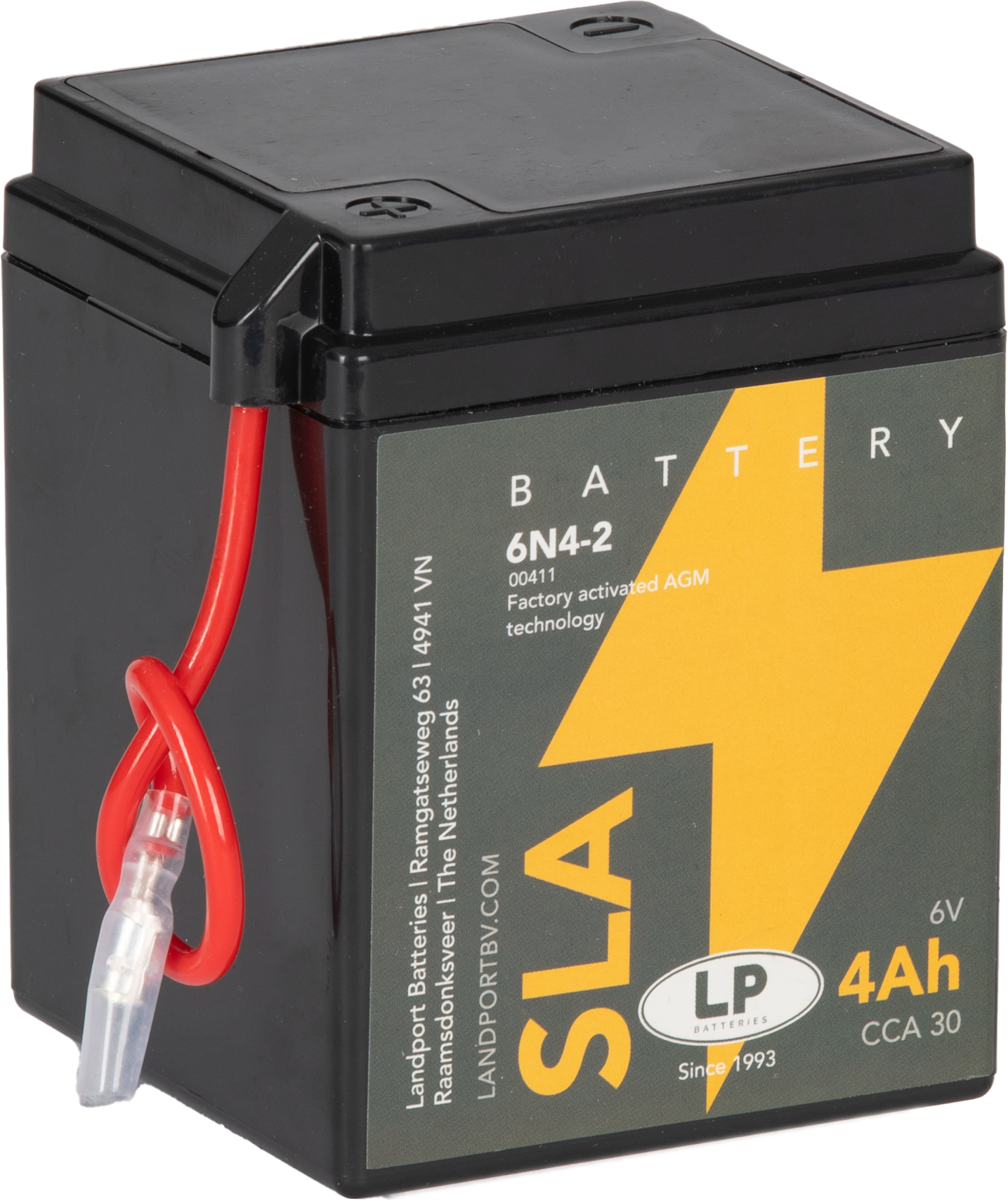 Baterie moto 4ah 30a 6v Landport Batteries MS 6N4-2
