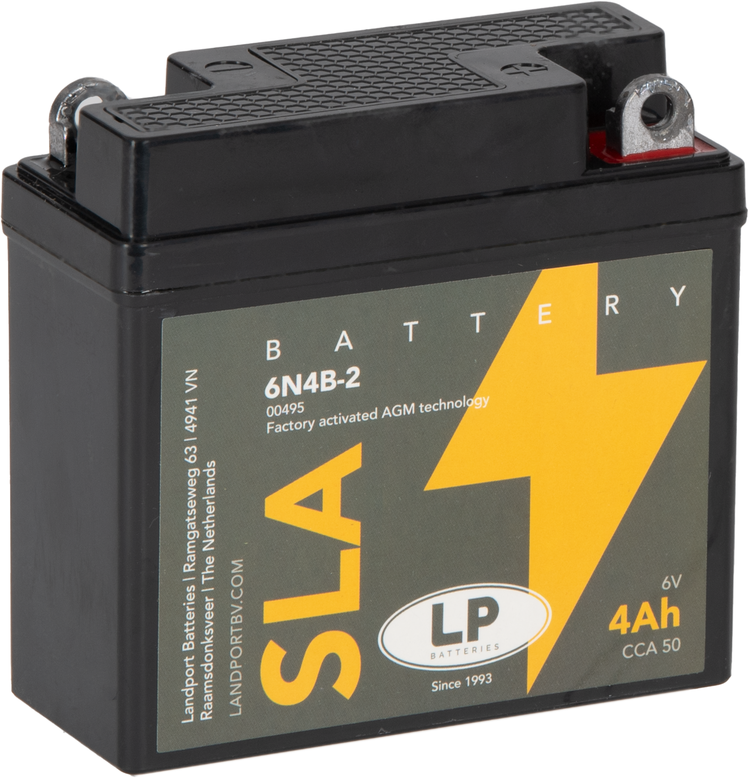 Baterie moto 4ah 50a 6v Landport Batteries MS 6N4B-2