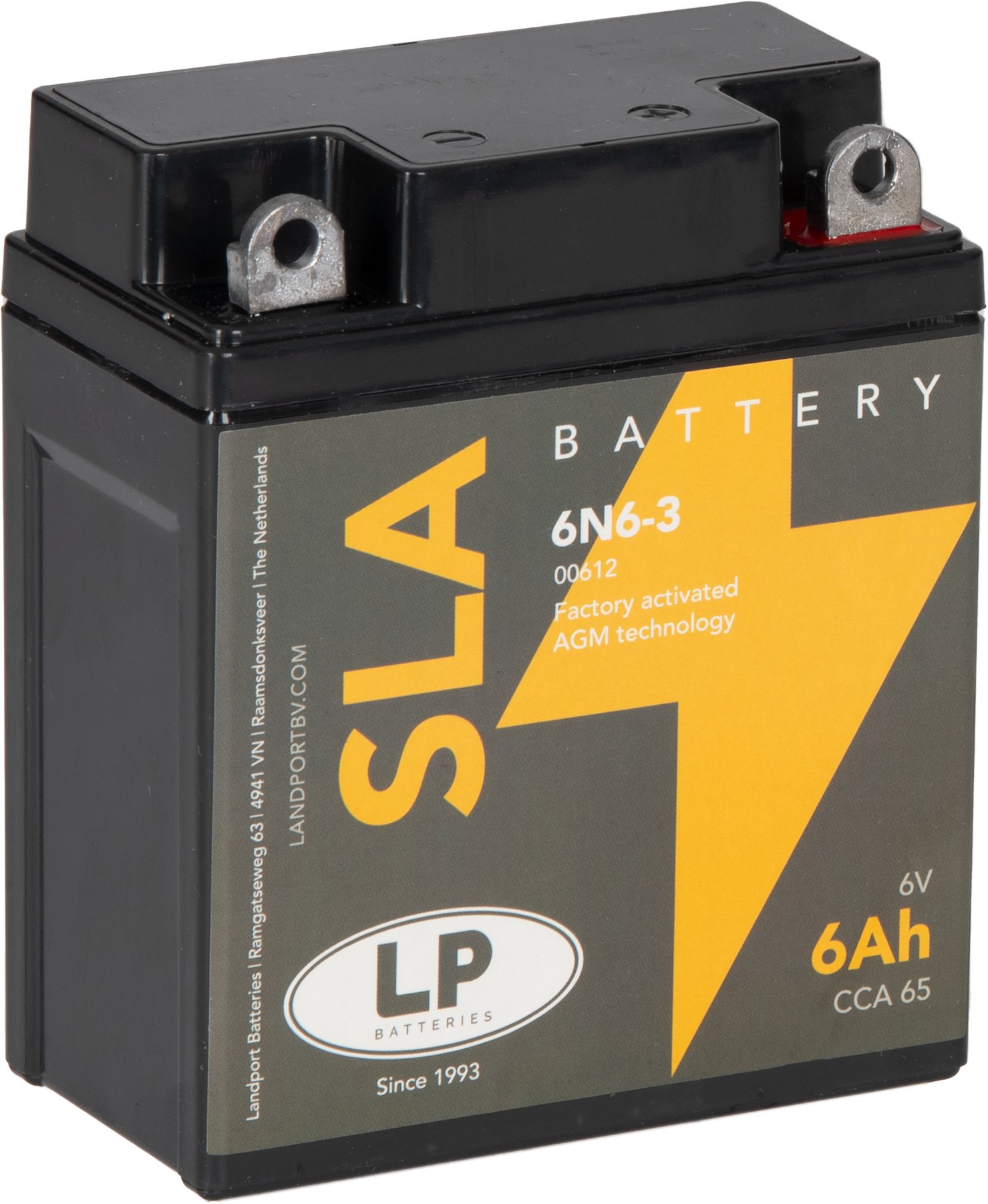 Baterie moto 6ah 65a 6v Landport Batteries MS 6N6-3