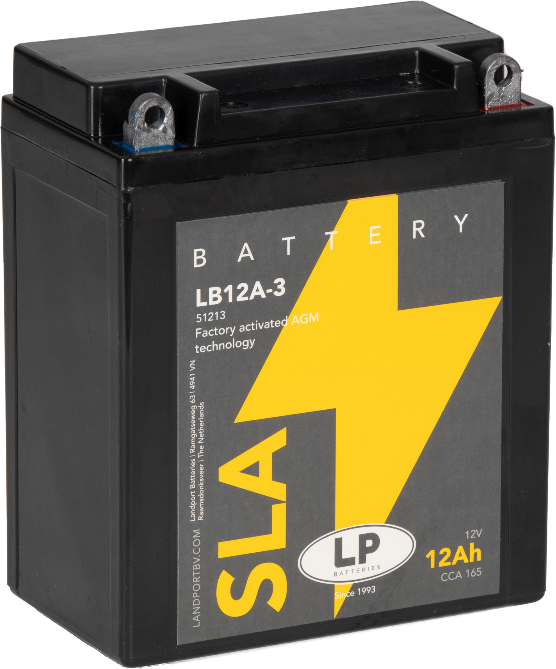 Baterie moto 12ah 165a 12v Landport Batteries MS LB12A-3