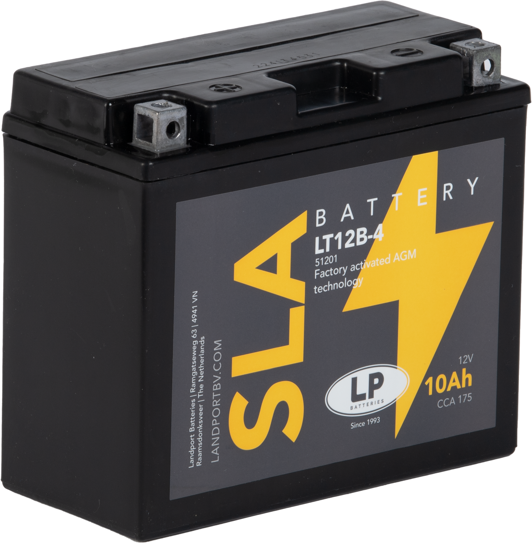 Baterie moto 10ah  12v Landport Batteries MS LT12B-4