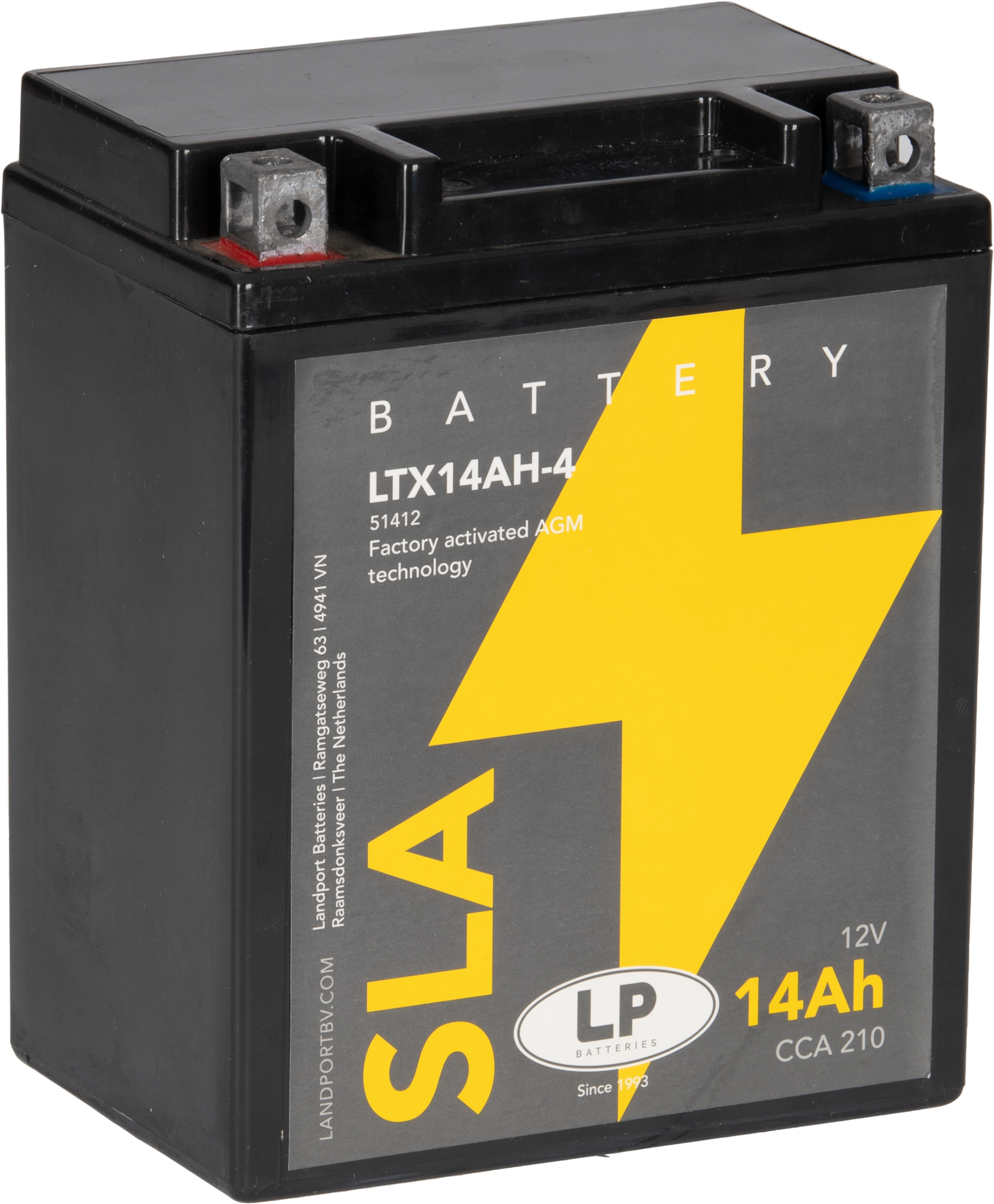 Baterie moto 12ah 210a 12v Landport Batteries MS LTX14AH-4