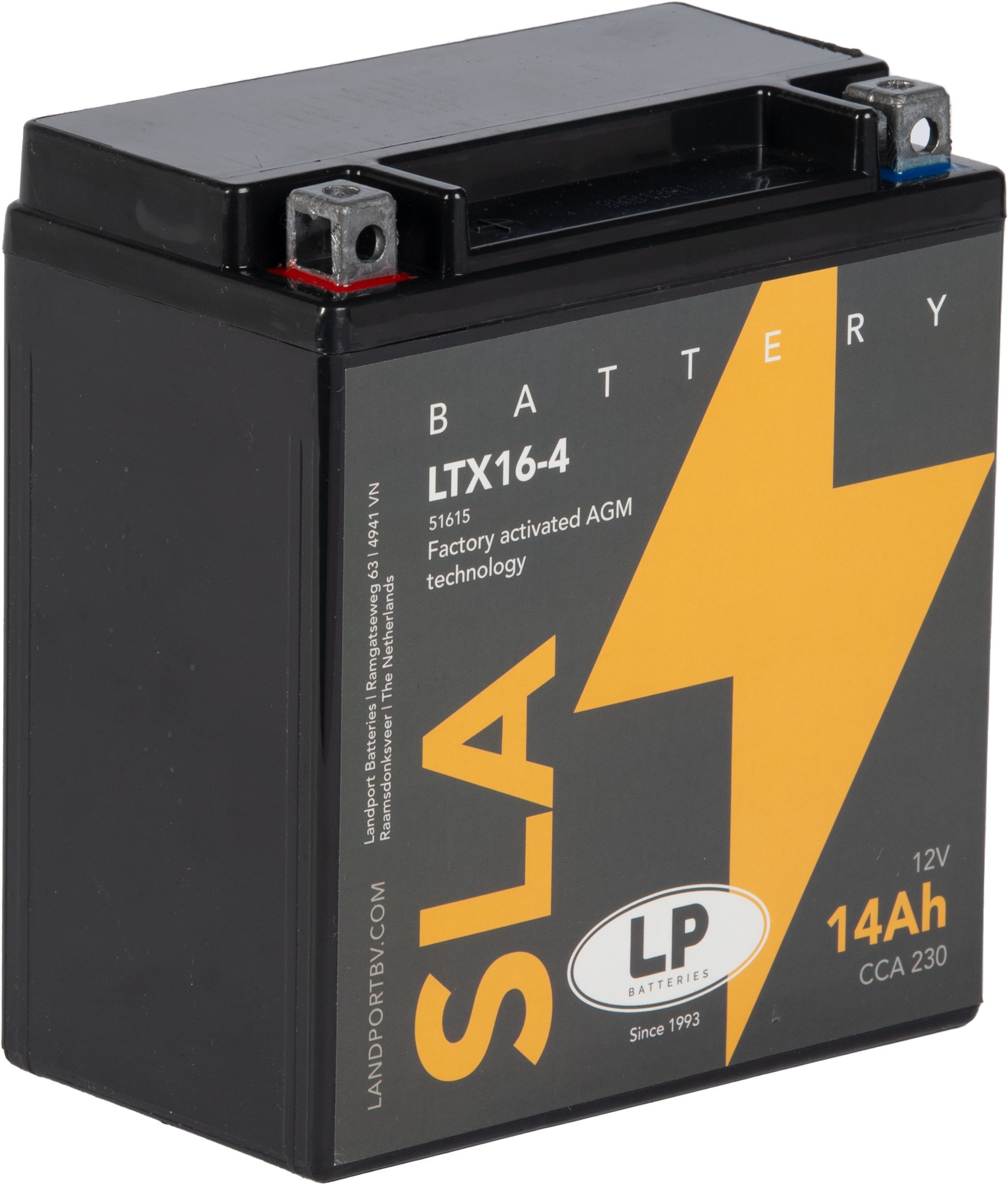 Baterie moto 14ah 230a 12v Landport Batteries MS LTX16-4