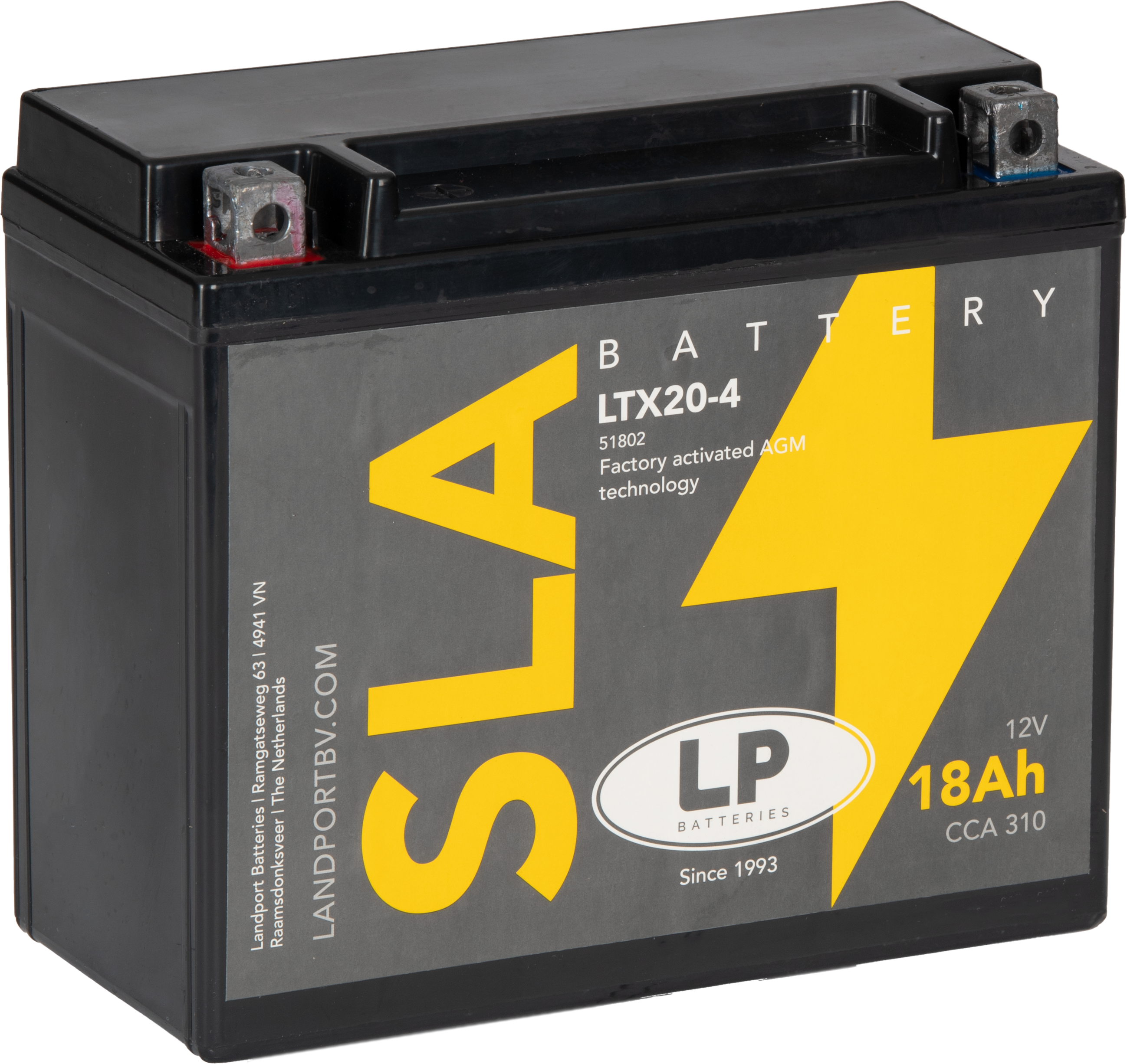 Baterie moto 18ah 310a 12v Landport Batteries MS LTX20-4