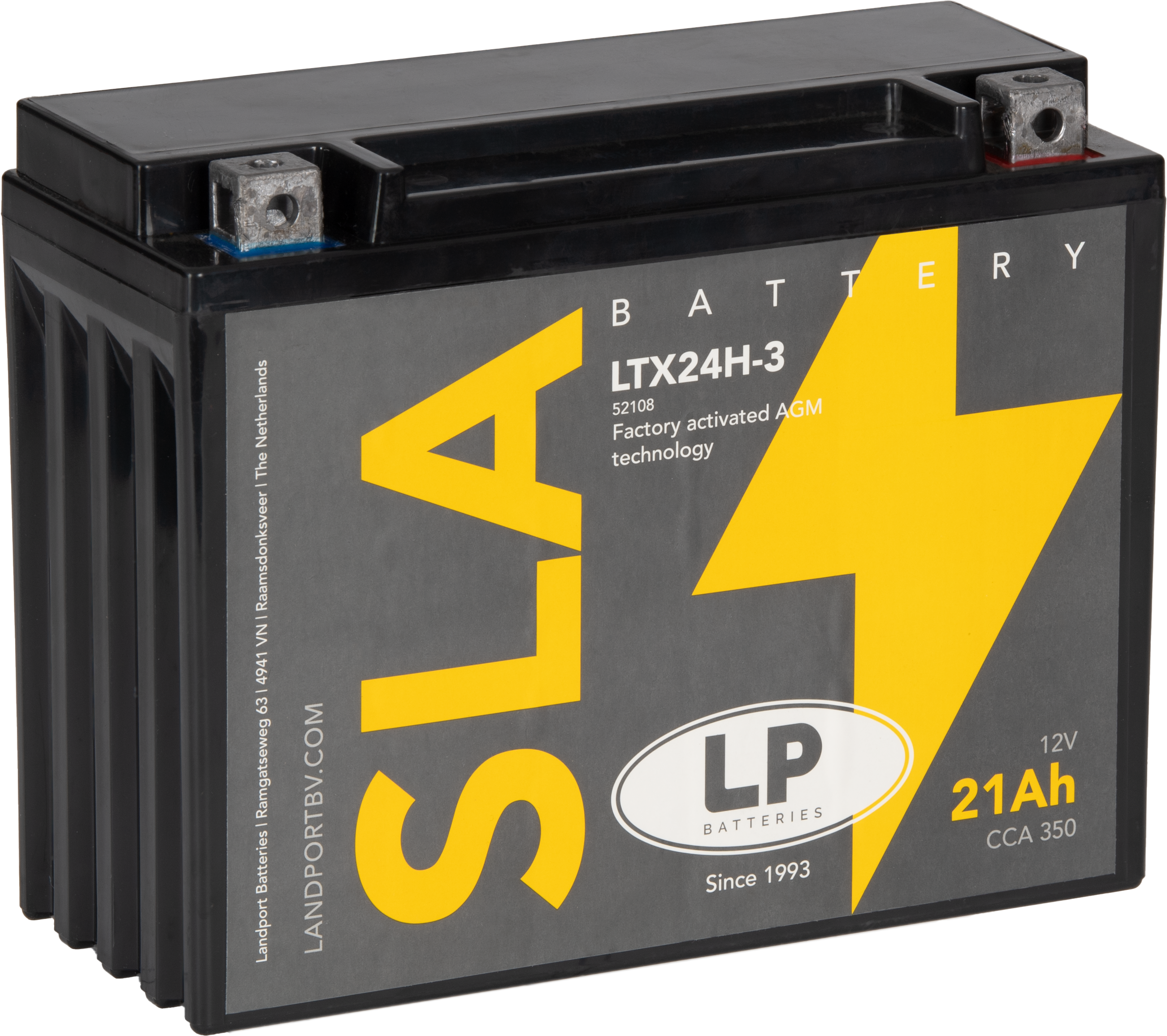 Baterie moto 21ah 350a 12v Landport Batteries MS LTX24H-3