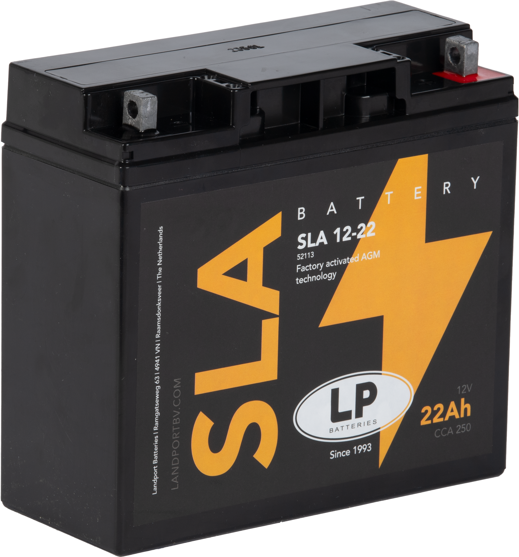 Baterie moto 22ah 230a 12v Landport Batteries MS SLA 12-22